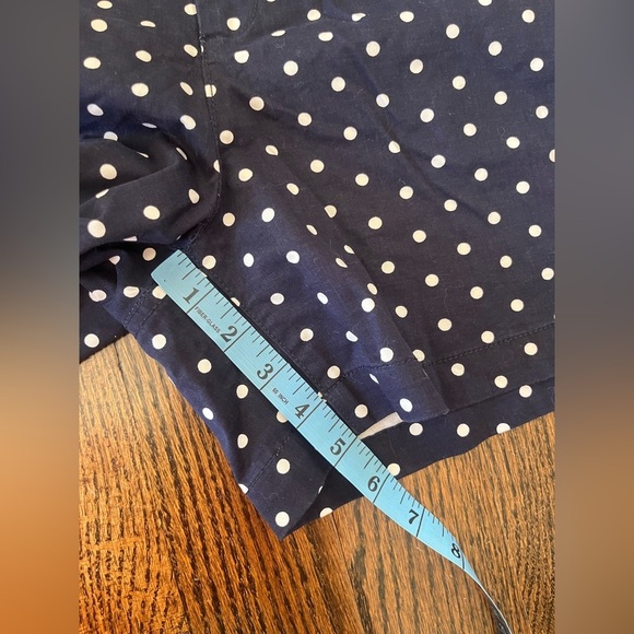 GAP Women's Downtown Khaki Shorts navy white polka dots Sz. 12 NWT - Picture 5 of 8